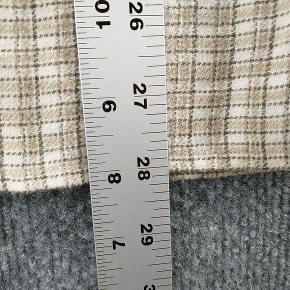 Orvis Men's Button Up Shirt Long Sleeve Tan L Checkered Cotton - Picture 11 of 12